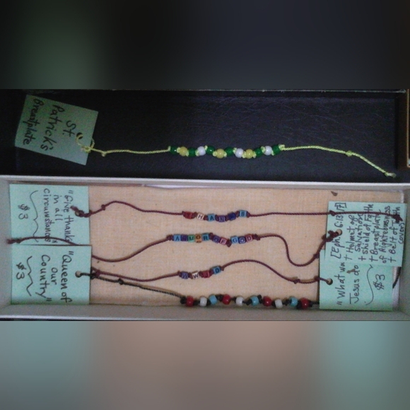 Stocking Stuffers - 19 Friendship Bracelets Prayer Assorted - Set 2 - Picture 2 of 5